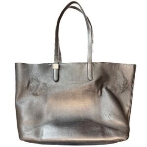 Everlane Italy Leather Market Tote Black Large Shoulder Bag Minimalist Carryall